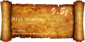 Vizi Szabina névjegykártya